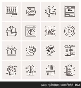 16 Universal Business Icons Vector. Creative Icon Illustration to use in web and Mobile Related project.