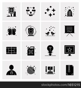 16 Universal Business Icons Vector. Creative Icon Illustration to use in web and Mobile Related project.