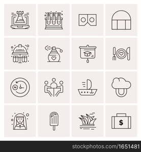 16 Universal Business Icons Vector. Creative Icon Illustration to use in web and Mobile Related project.