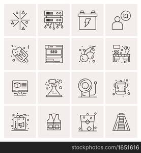 16 Universal Business Icons Vector. Creative Icon Illustration to use in web and Mobile Related project.