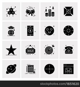 16 Universal Business Icons Vector. Creative Icon Illustration to use in web and Mobile Related project.