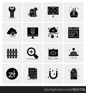 16 Universal Business Icons Vector. Creative Icon Illustration to use in web and Mobile Related project.