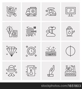 16 Universal Business Icons Vector. Creative Icon Illustration to use in web and Mobile Related project.