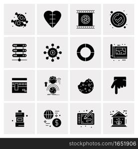 16 Universal Business Icons Vector. Creative Icon Illustration to use in web and Mobile Related project.