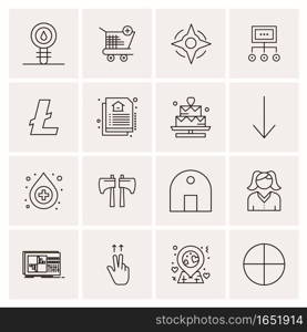 16 Universal Business Icons Vector. Creative Icon Illustration to use in web and Mobile Related project.