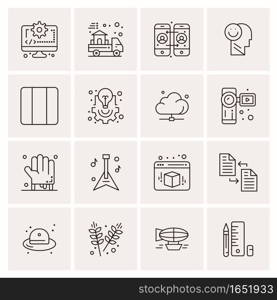 16 Universal Business Icons Vector. Creative Icon Illustration to use in web and Mobile Related project.