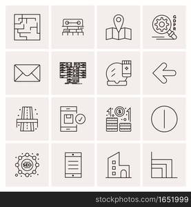 16 Universal Business Icons Vector. Creative Icon Illustration to use in web and Mobile Related project.