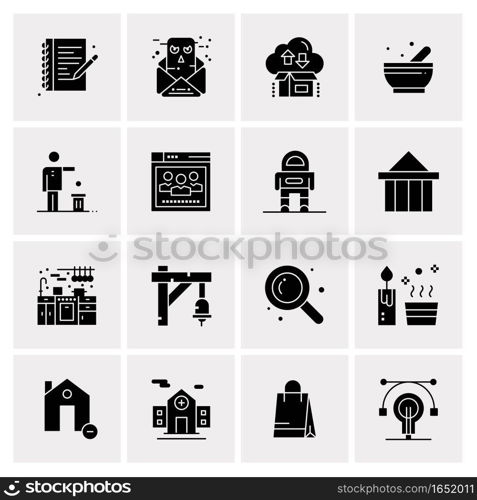 16 Universal Business Icons Vector. Creative Icon Illustration to use in web and Mobile Related project.