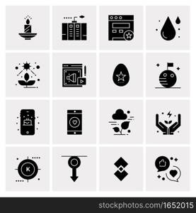 16 Universal Business Icons Vector. Creative Icon Illustration to use in web and Mobile Related project.