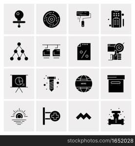 16 Universal Business Icons Vector. Creative Icon Illustration to use in web and Mobile Related project.