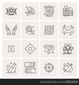 16 Universal Business Icons Vector. Creative Icon Illustration to use in web and Mobile Related project.