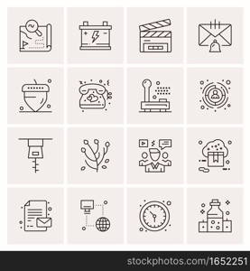 16 Universal Business Icons Vector. Creative Icon Illustration to use in web and Mobile Related project.