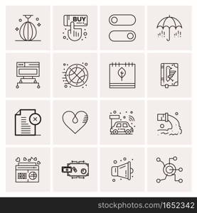 16 Universal Business Icons Vector. Creative Icon Illustration to use in web and Mobile Related project.