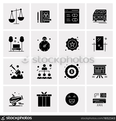 16 Universal Business Icons Vector. Creative Icon Illustration to use in web and Mobile Related project.