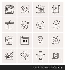 16 Universal Business Icons Vector. Creative Icon Illustration to use in web and Mobile Related project.