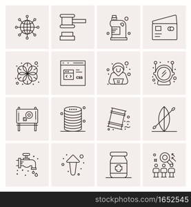 16 Universal Business Icons Vector. Creative Icon Illustration to use in web and Mobile Related project.