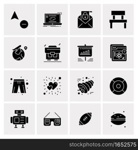 16 Universal Business Icons Vector. Creative Icon Illustration to use in web and Mobile Related project.