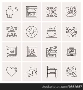 16 Universal Business Icons Vector. Creative Icon Illustration to use in web and Mobile Related project.