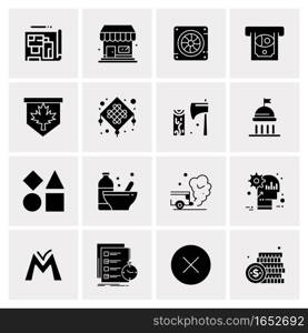 16 Universal Business Icons Vector. Creative Icon Illustration to use in web and Mobile Related project.