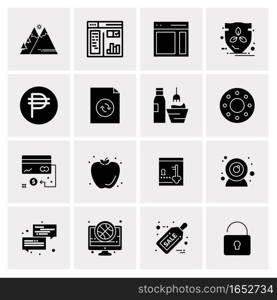 16 Universal Business Icons Vector. Creative Icon Illustration to use in web and Mobile Related project.