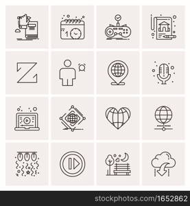 16 Universal Business Icons Vector. Creative Icon Illustration to use in web and Mobile Related project.