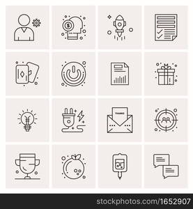 16 Universal Business Icons Vector. Creative Icon Illustration to use in web and Mobile Related project.