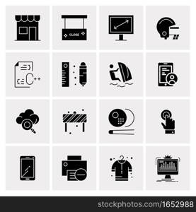 16 Universal Business Icons Vector. Creative Icon Illustration to use in web and Mobile Related project.