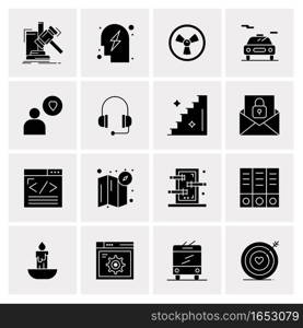 16 Universal Business Icons Vector. Creative Icon Illustration to use in web and Mobile Related project.