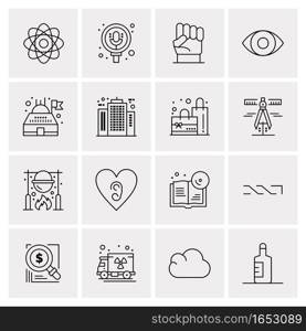 16 Universal Business Icons Vector. Creative Icon Illustration to use in web and Mobile Related project.