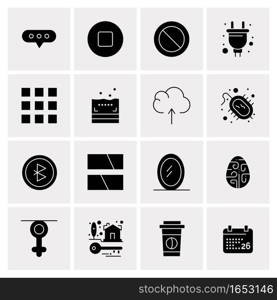 16 Universal Business Icons Vector. Creative Icon Illustration to use in web and Mobile Related project.