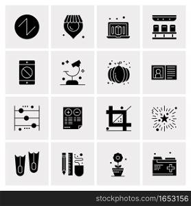 16 Universal Business Icons Vector. Creative Icon Illustration to use in web and Mobile Related project.