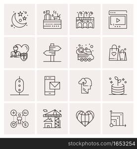 16 Universal Business Icons Vector. Creative Icon Illustration to use in web and Mobile Related project.