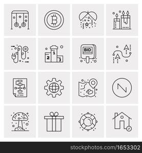 16 Universal Business Icons Vector. Creative Icon Illustration to use in web and Mobile Related project.