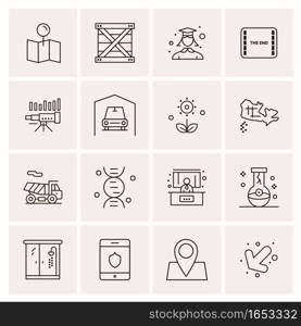 16 Universal Business Icons Vector. Creative Icon Illustration to use in web and Mobile Related project.