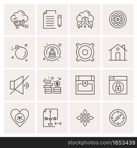 16 Universal Business Icons Vector. Creative Icon Illustration to use in web and Mobile Related project.