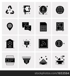 16 Universal Business Icons Vector. Creative Icon Illustration to use in web and Mobile Related project.