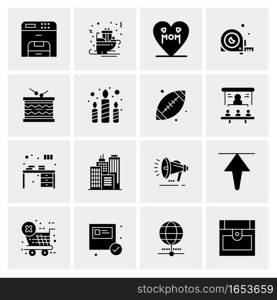 16 Universal Business Icons Vector. Creative Icon Illustration to use in web and Mobile Related project.