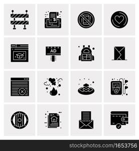 16 Universal Business Icons Vector. Creative Icon Illustration to use in web and Mobile Related project.