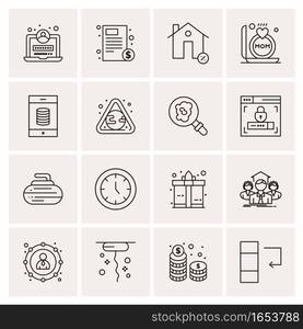 16 Universal Business Icons Vector. Creative Icon Illustration to use in web and Mobile Related project.