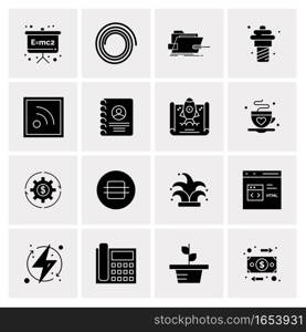 16 Universal Business Icons Vector. Creative Icon Illustration to use in web and Mobile Related project.