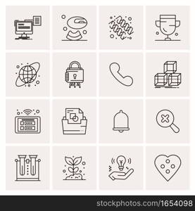 16 Universal Business Icons Vector. Creative Icon Illustration to use in web and Mobile Related project.