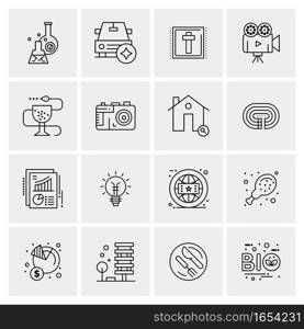 16 Universal Business Icons Vector. Creative Icon Illustration to use in web and Mobile Related project.