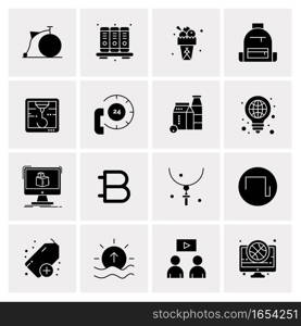 16 Universal Business Icons Vector. Creative Icon Illustration to use in web and Mobile Related project.