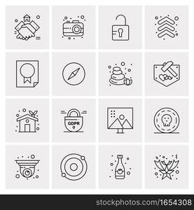 16 Universal Business Icons Vector. Creative Icon Illustration to use in web and Mobile Related project.