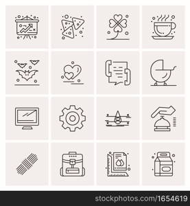 16 Universal Business Icons Vector. Creative Icon Illustration to use in web and Mobile Related project.