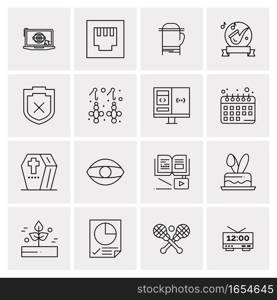 16 Universal Business Icons Vector. Creative Icon Illustration to use in web and Mobile Related project.