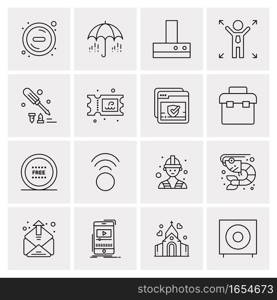 16 Universal Business Icons Vector. Creative Icon Illustration to use in web and Mobile Related project.