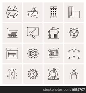 16 Universal Business Icons Vector. Creative Icon Illustration to use in web and Mobile Related project.