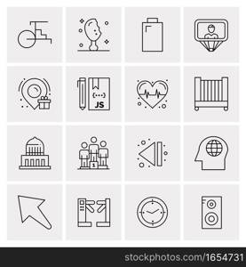 16 Universal Business Icons Vector. Creative Icon Illustration to use in web and Mobile Related project.