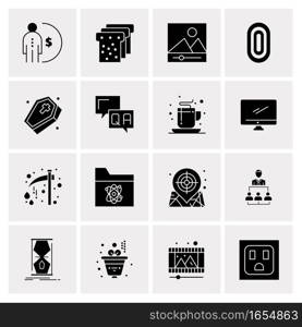 16 Universal Business Icons Vector. Creative Icon Illustration to use in web and Mobile Related project.